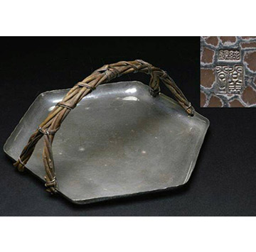 純銀製 盤器